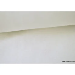 Tissu demi natté coton grande largeur blanc