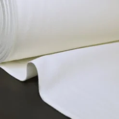 Tissu demi natté coton grande largeur blanc
