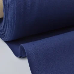 Tissu demi natté coton grande largeur BLEU MARINE