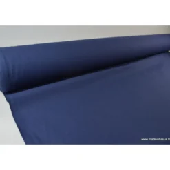 Tissu demi natté coton grande largeur BLEU MARINE