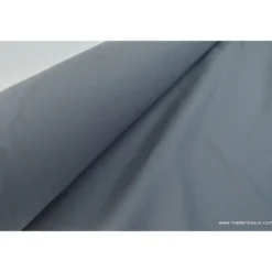 Tissu demi natté coton grande largeur gris