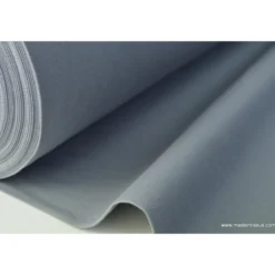 Tissu demi natté coton grande largeur gris
