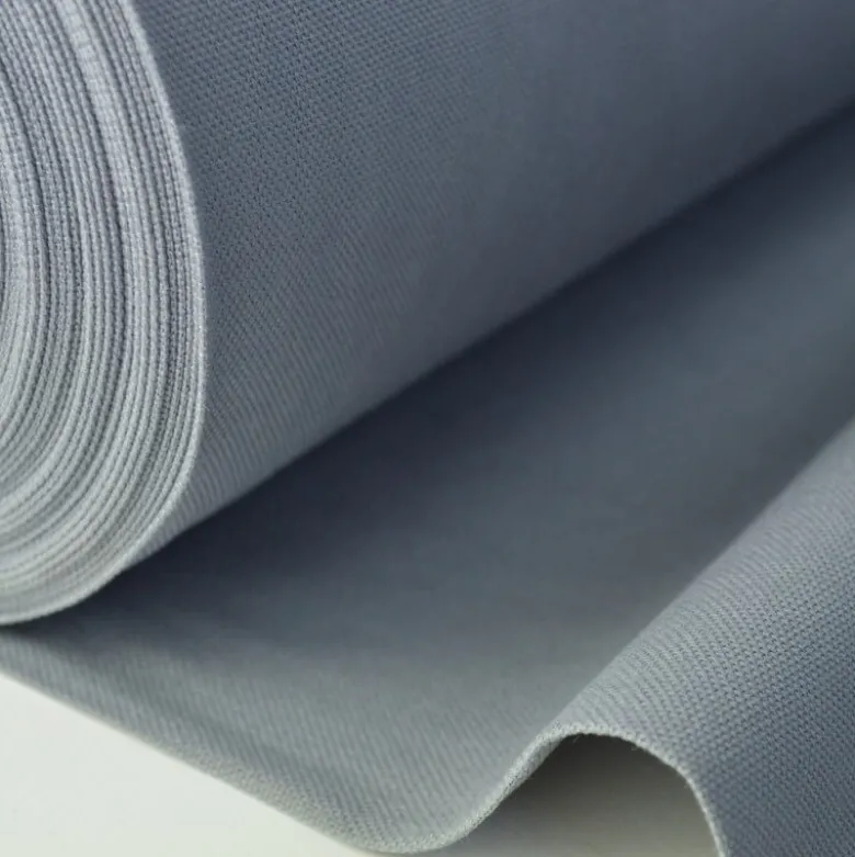 Tissu demi natté coton grande largeur gris