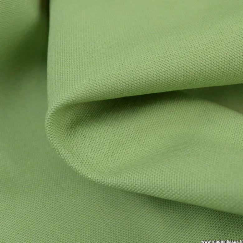 Tissu demi natté coton grande largeur Olive