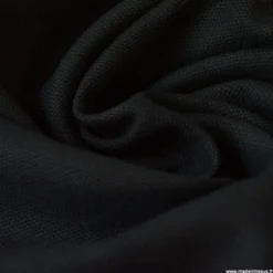 Tissu demi natté coton noir