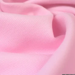 Tissu demi natté coton Rose