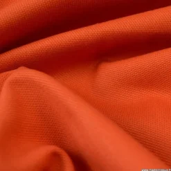 Tissu demi natté coton Terracotta
