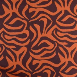 Tissu demi natté coton Yoram – graphique caramel & cacao