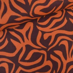 Tissu demi natté coton Yoram – graphique caramel & cacao