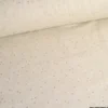 Tissu demi natté de Noël Pimiz motif pois dorés fond Naturel - OEKO TEX