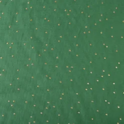 Tissu demi natté de Noël Pimiz motif pois dorés fond empire - OEKO TEX