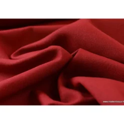 Tissu demi natté polyester rouge grande largeur