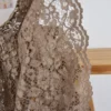 Tissu Dentelle festonnée Taupe - Donatella