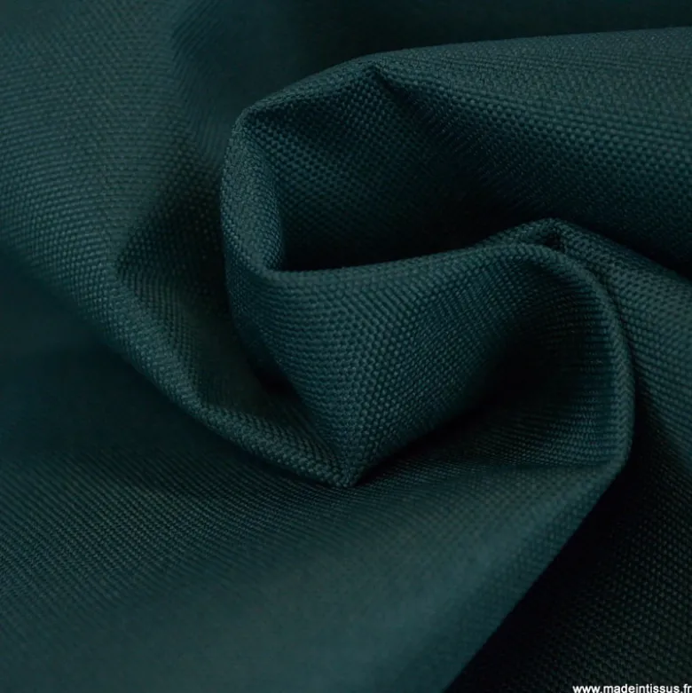 Tissu d'extérieur imperméable vert pour protection pluie et soleil
