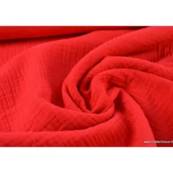 Tissu Double gaze colorisrouge - OEKO TEX