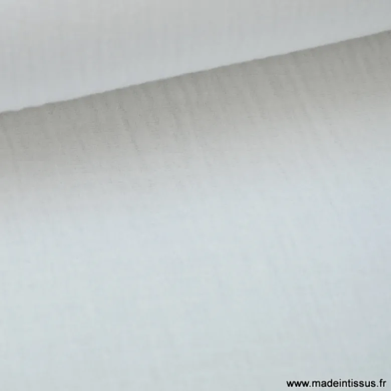 Tissu Double gaze coton Blanc - OEKO TEX