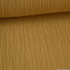 Tissu Double gaze coton Camel - OEKO TEX
