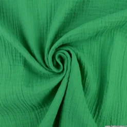 Tissu Double gaze coton Coloris vert - OEKO TEX