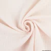 Tissu Double gaze coton Coloris blanc rosé Morganite - OEKO TEX