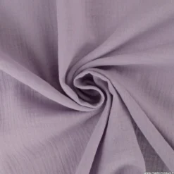 Tissu Double gaze coton Coloris Lilas clair - OEKO TEX