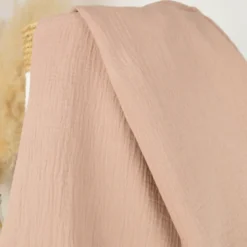 Tissu Double gaze coton Coloris Mocha - OEKO TEX