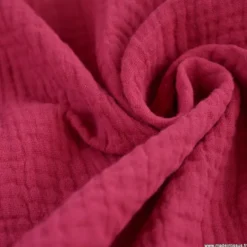 Tissu Double gaze coton Coloris Pourpre - OEKO TEX