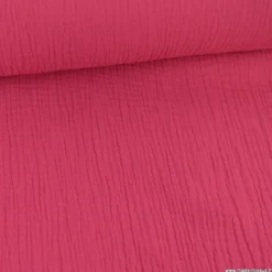 Tissu Double gaze coton Coloris Pourpre - OEKO TEX