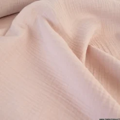 Tissu Double gaze coton Coloris Pétale - OEKO TEX