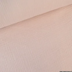 Tissu Double gaze coton Coloris Pétale - OEKO TEX