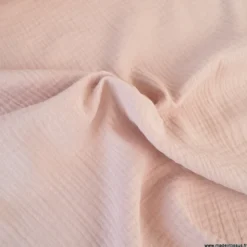 Tissu Double gaze coton Coloris Pétale - OEKO TEX