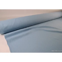 Tissu Double gaze 100% coton denim clair - OEKO TEX