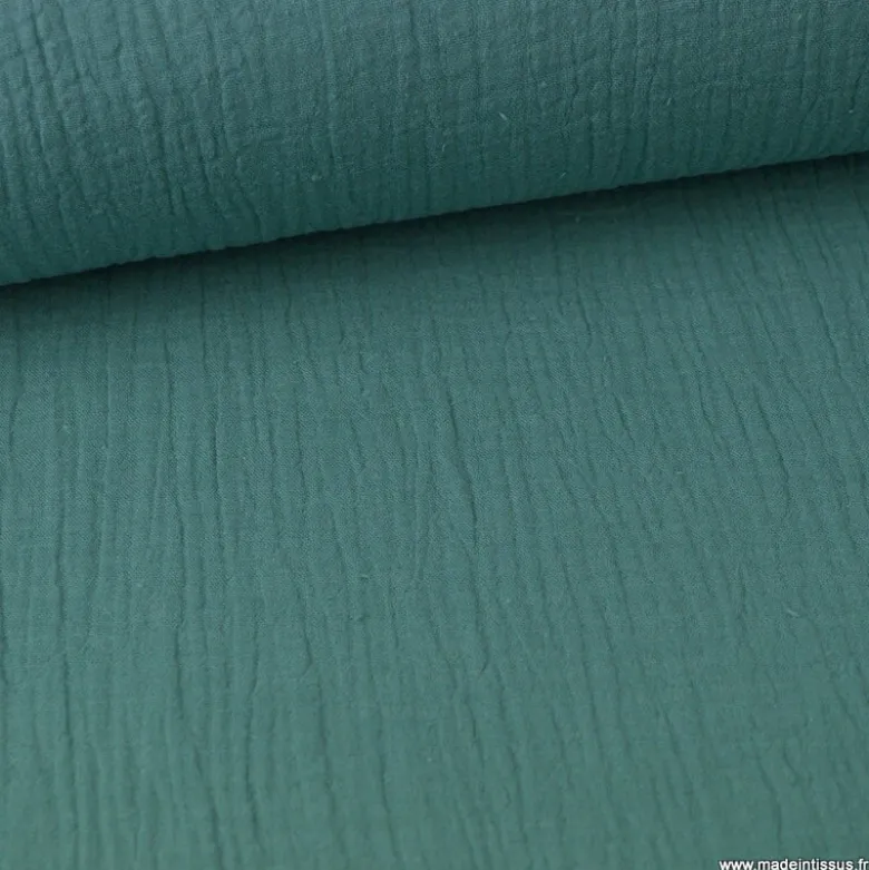 Tissu Double gaze coton Eucalyptus - OEKO TEX