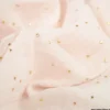 Tissu Double gaze coton Glitter à pois or coloris rose morganite - OEKO TEX