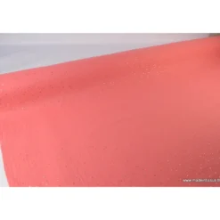 Tissu Double gaze coton Glitter à pois OR coloris corail - OEKO TEX