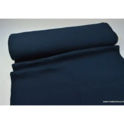 Tissu Double gaze coton marine - OEKO TEX