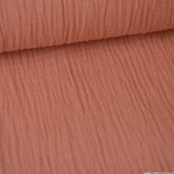 Tissu Double gaze coton Marsala - OEKO TEX