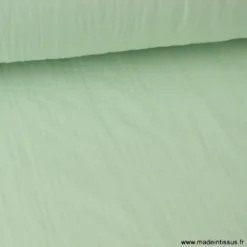Tissu Double gaze coton menthe à l'eau - OEKO TEX