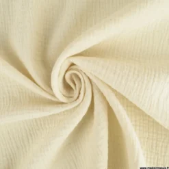 Tissu Double gaze coton Naturel (sans teinture) - OEKO TEX