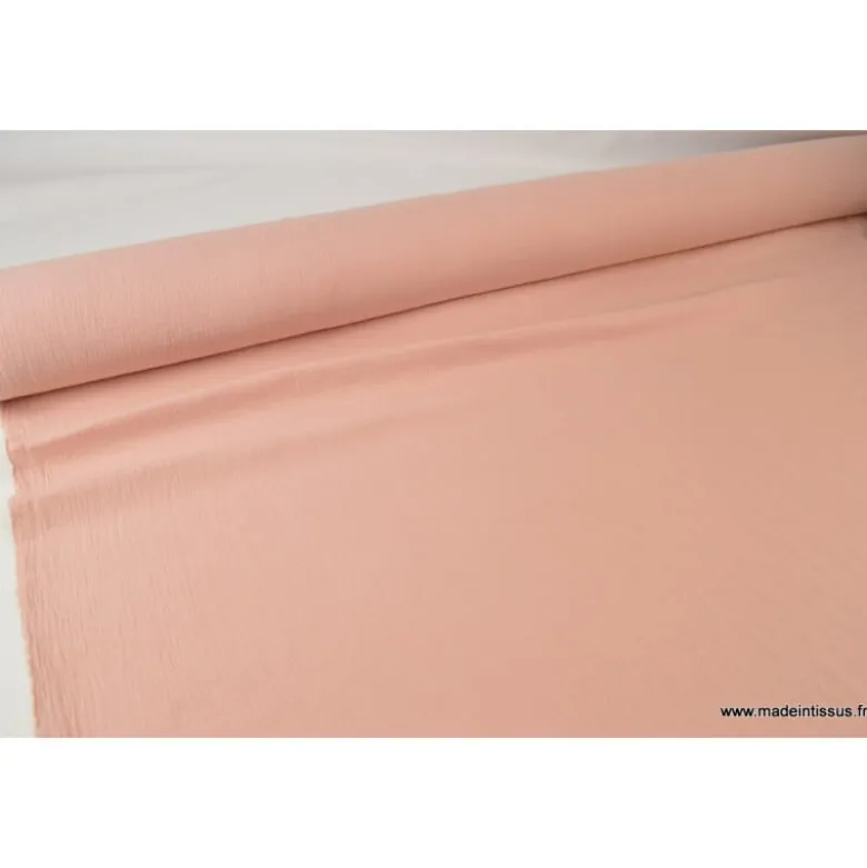 Tissu Double gaze coton Nude - OEKO TEX