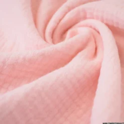 Tissu Double gaze coton saumon clair - OEKO TEX