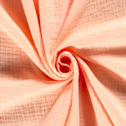 Tissu Double gaze coton saumon - OEKO TEX