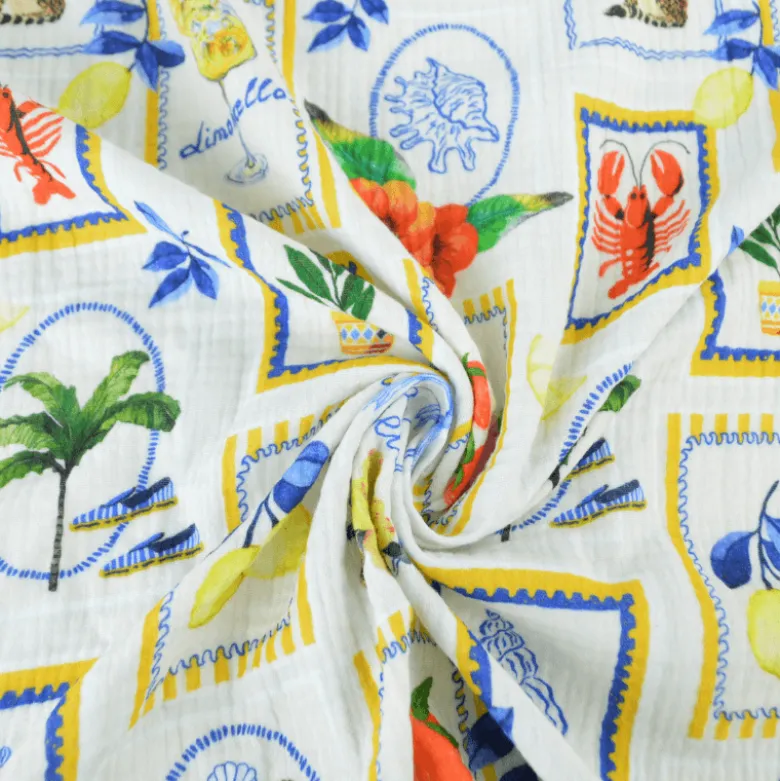 Tissu Double gaze coton Sorrento - OEKO TEX