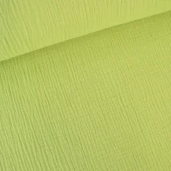 Tissu Double gaze coton vert Anis - OEKO TEX