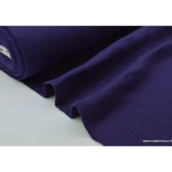Tissu Double gaze coton violet - OEKO TEX