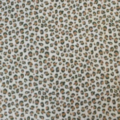 Tissu double gaze de coton Balzac motif Léopard fond écru