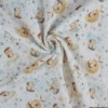 Tissu double gaze de coton Chouzel Hiboux, lunes et étoiles - OEKO TEX