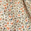 Tissu double gaze de coton Flavie fleurs fond Latté