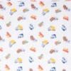 Tissu double gaze de coton Fresh motif camions bleus