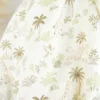 Tissu double gaze de coton Gokama motif palmiers et animaux savane