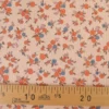 Tissu double gaze de coton June fleurs fond rose skin